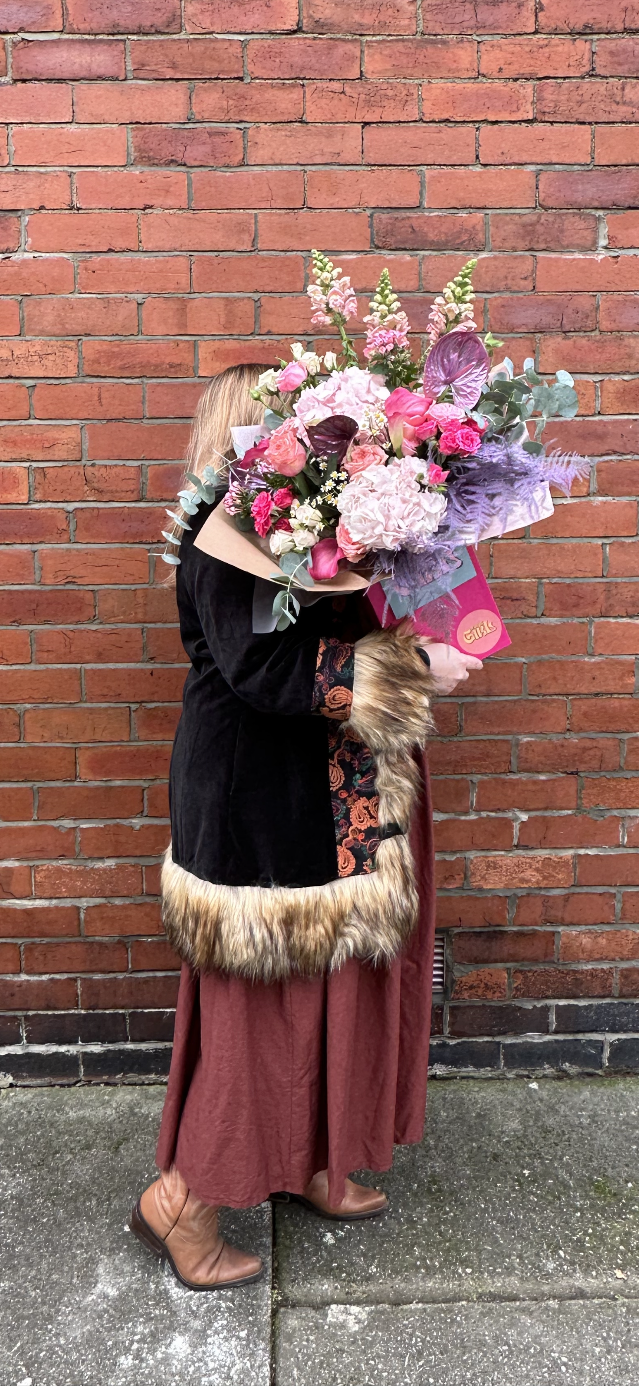 Large bright and colourful flower bouquet by Sunday Girl Floral florist in Newcastle